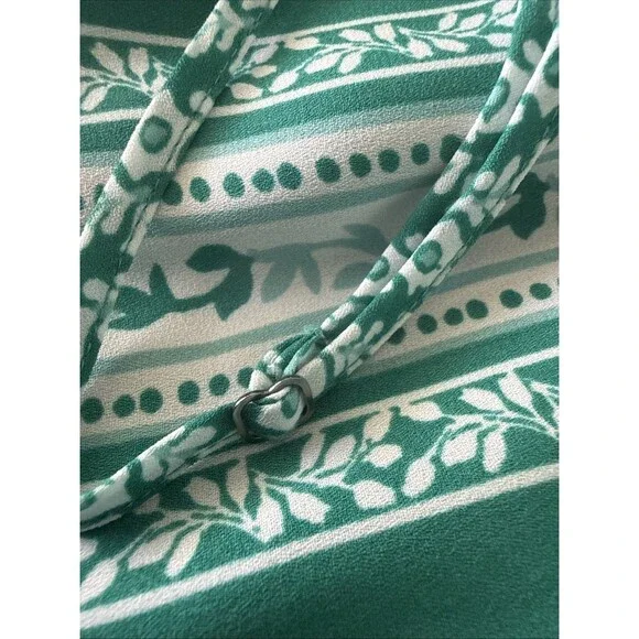 LOFT Lined Floral Camisole Tank Green White Size Medium - Picture 6 of 6